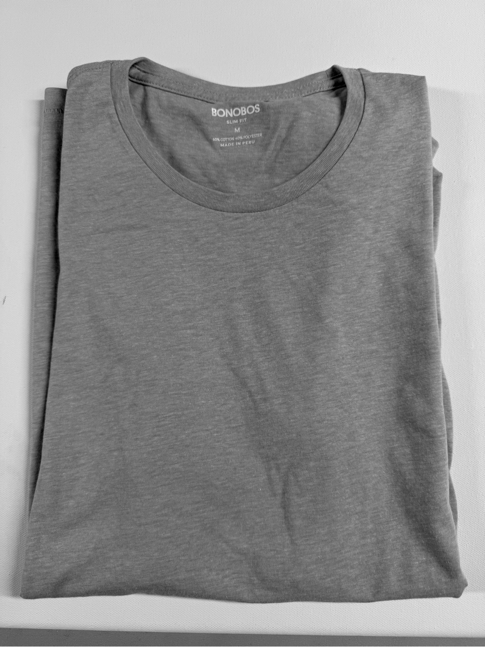 Bonobos Slim Crew Neck Tee in teal/grayish